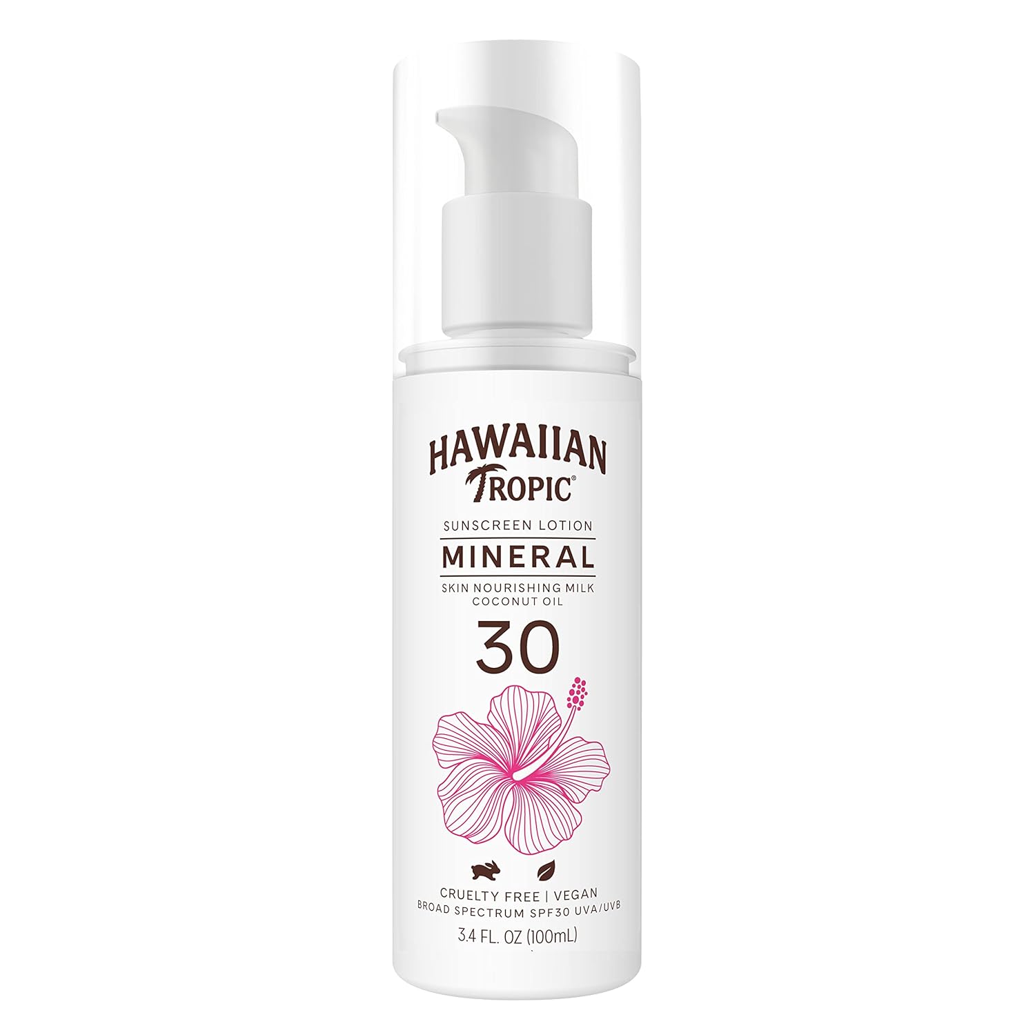 Hawaiian Tropic Mineral Skin Nutritiva Leche Solar SPF 30, 3.4oz  Leche solar, protector solar de óxido de zinc, protector solar mineral, protector