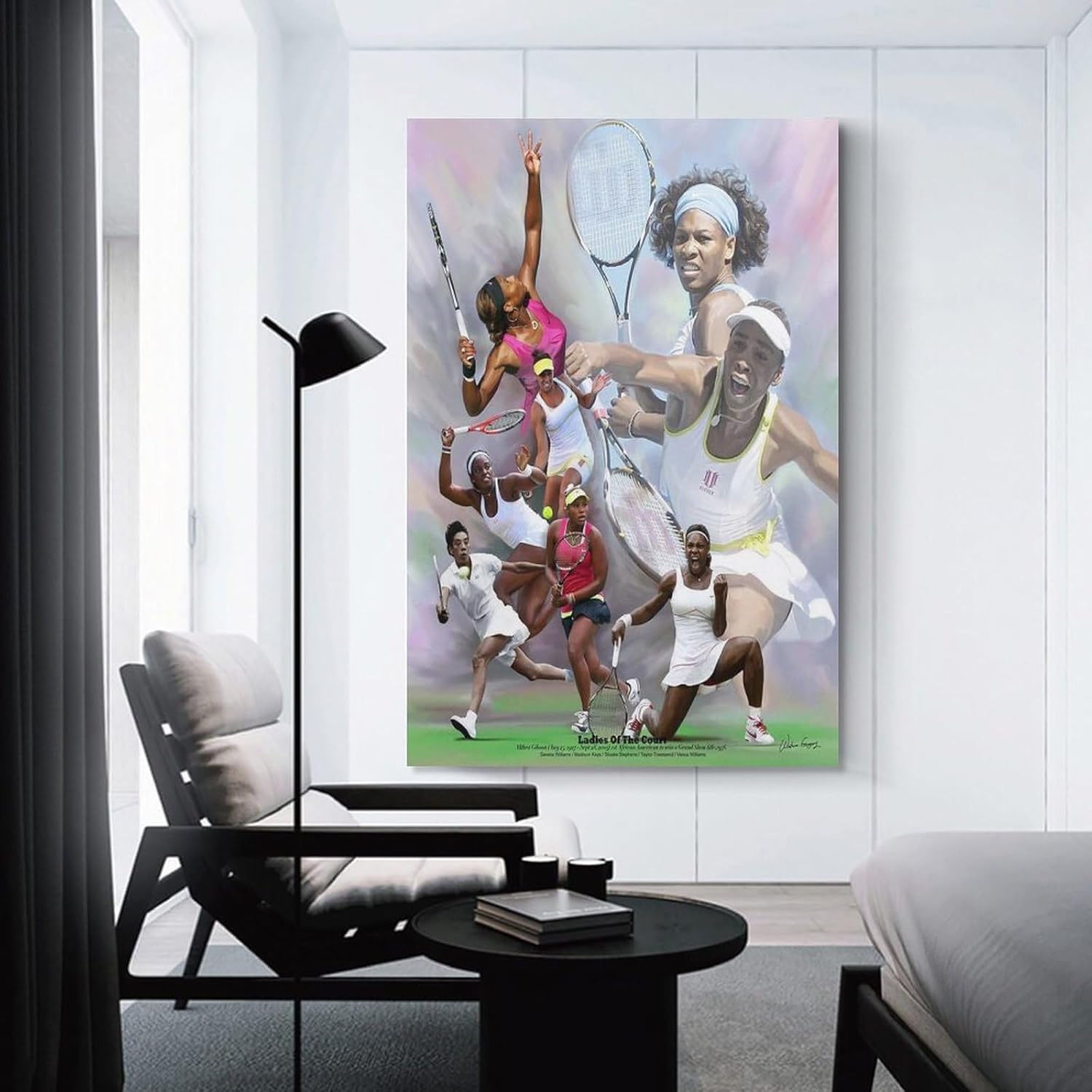 Póster deportivo de Coco Gauff famoso jugador de tenis (9) póster de pintura de pared, póster impreso en lienzo, obras de arte, decoración de