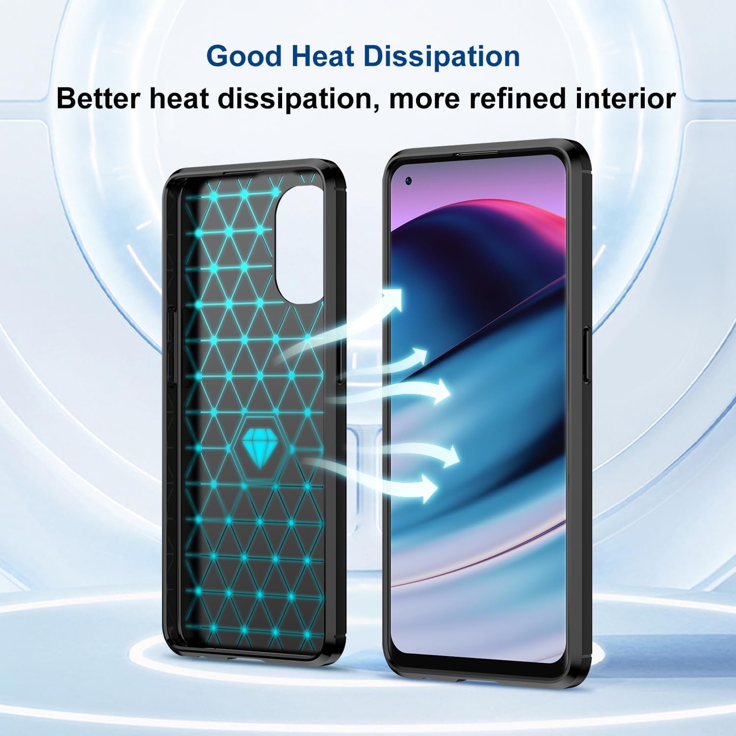 Funda compatible con OnePlus Nord N20 5GOppo A96 5GReno7 Z 5GReno8, funda de teléfono delgada con absorción de golpes, funda protectora de goma TPU