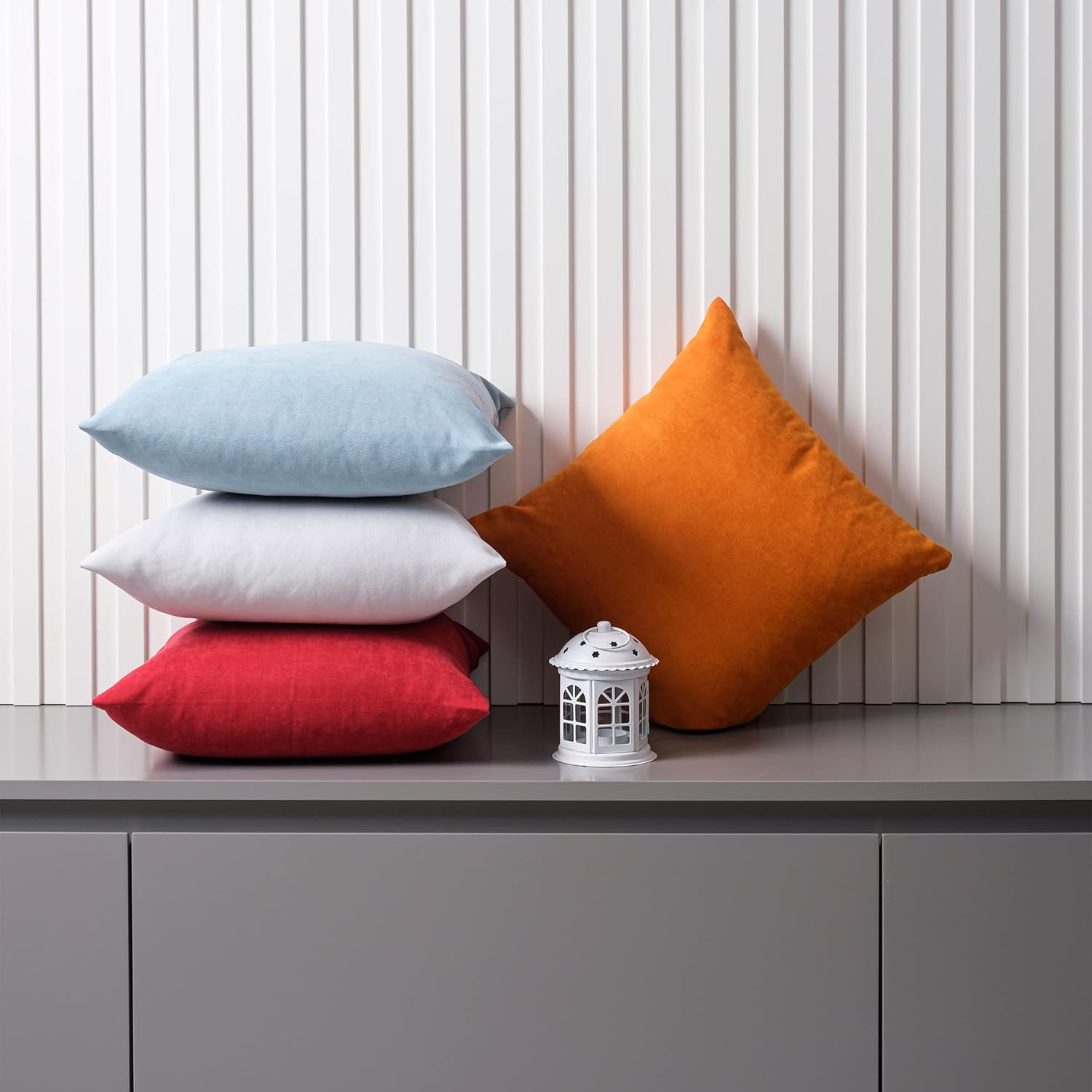 Paquete de 2 fundas de cojín decorativas suaves, básicas, para sofá, dormitorio, automóvil, con opciones de color y tamaño, 16 x 16 pulgadas,