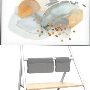 FITUEYES Soporte de TV móvil de diseño para TV de 55, 60, 65, 75, 78 pulgadas, soporte de suelo con soporte para oficina, sala de estar, hotel, FITUEYES Soporte de TV móvil de diseño para TV de 55, 60, 65, 75, 78 pulgadas, soporte de suelo con soporte para oficina, sala de estar, hotel,