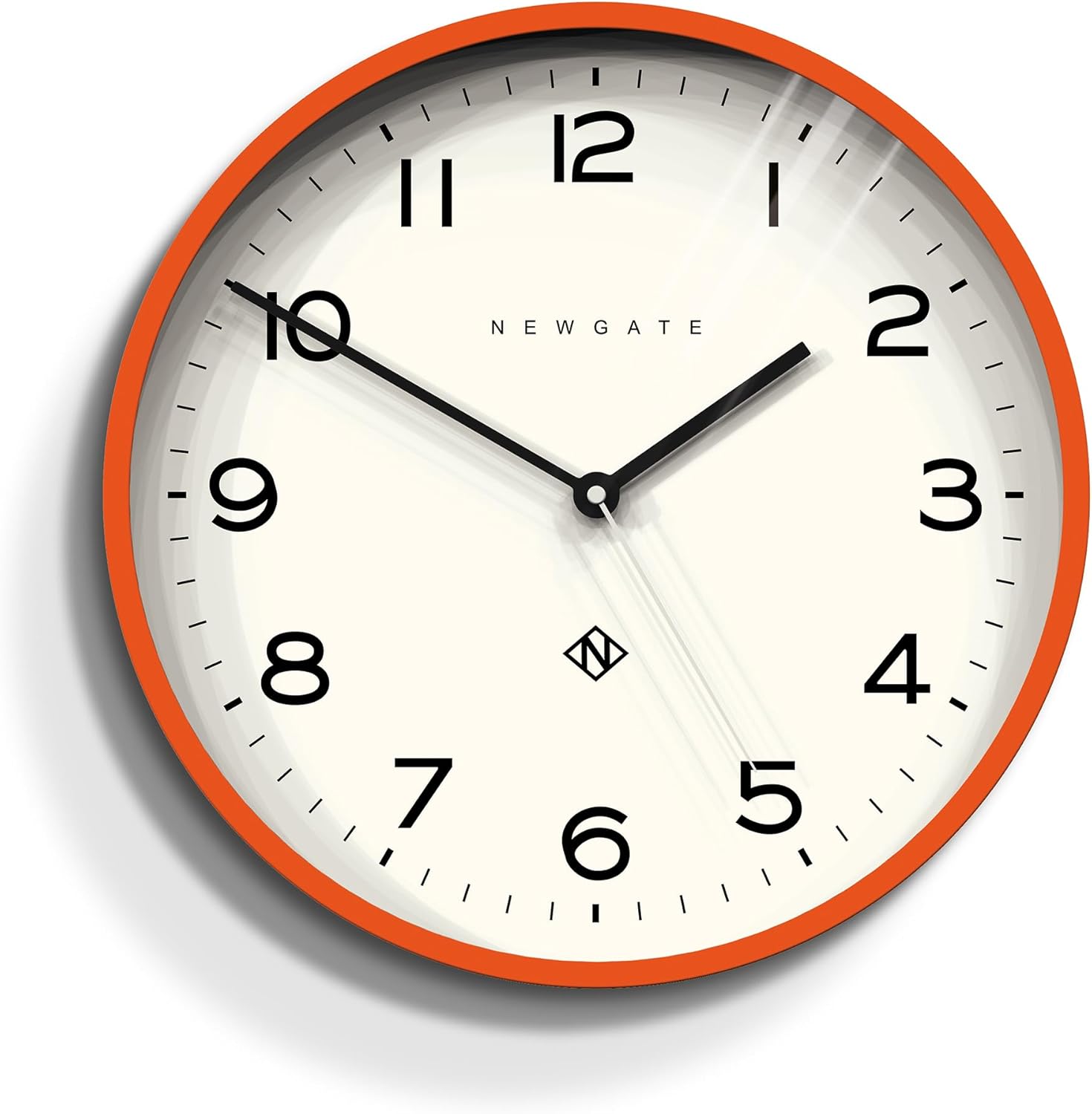 NEWGATE Reloj de pared con eco número tres  Reloj de pared analógico  Reloj moderno  Reloj de pared de cocina  Reloj de pared redondo  Fácil de leer