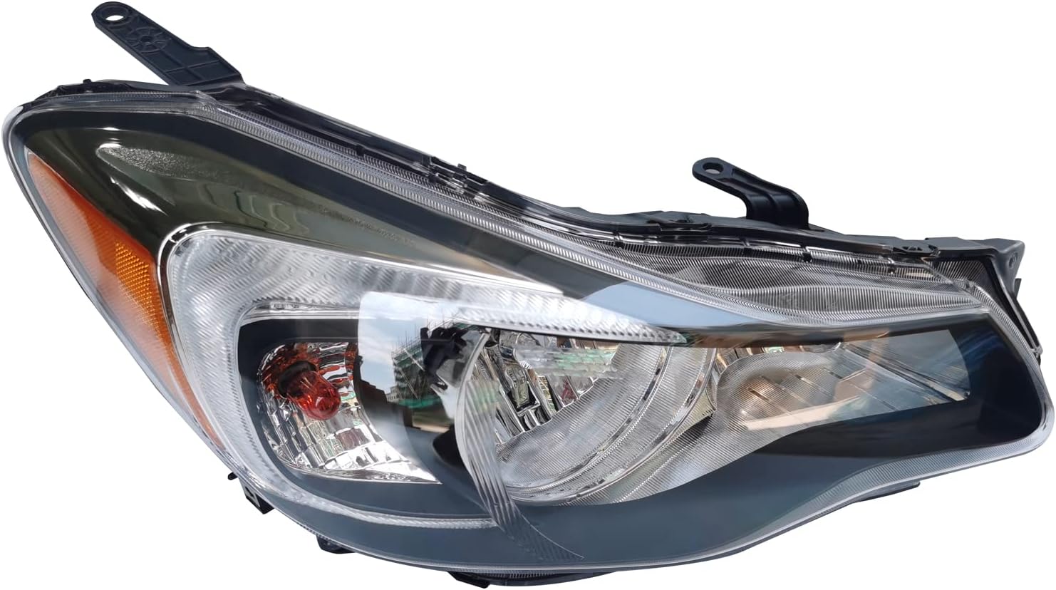 CNCEST Conjunto de faros delanteros halógenos derechos – ajuste directo  carcasa cromada lente transparente – para modelos Subaru Impreza 2015-2016