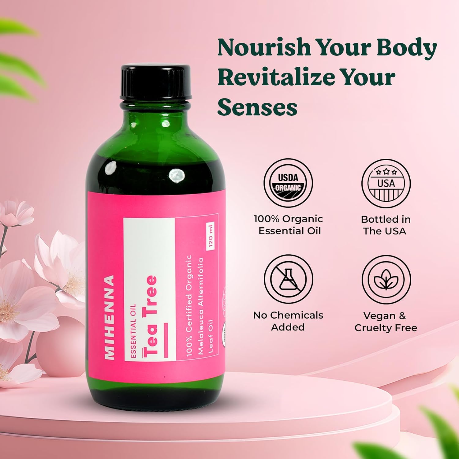 Aceite esencial de eucalipto  Aceite orgánico 100% certificado por USDA para mensajes, difusores y para polvo de cabello de henna, grado terapéutico