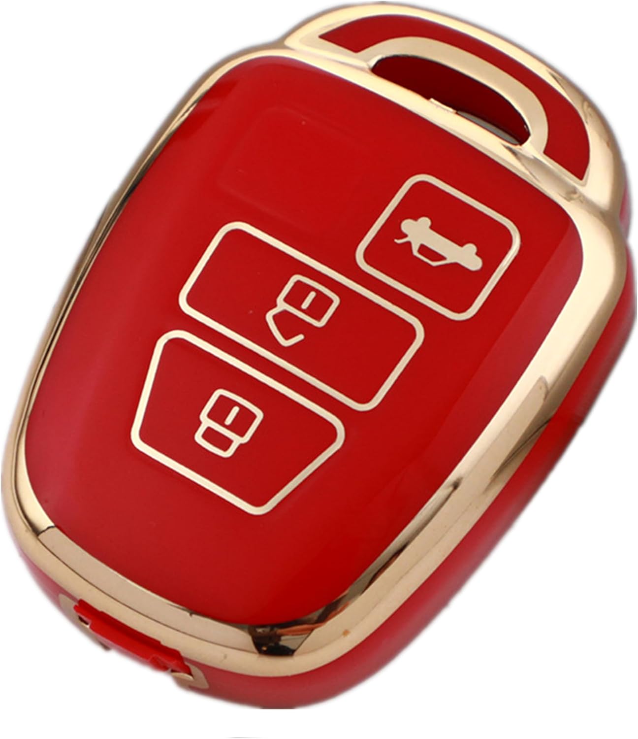 Compatible con Toyota Corolla Camry RAV4 Yaris – Carcasa de TPU suave para llaves de automóvil, aplicable a REIZ Prado (3 llaves, rojo)