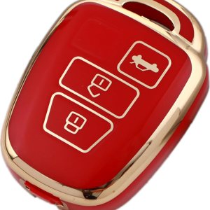 Compatible con Toyota Corolla Camry RAV4 Yaris – Carcasa de TPU suave para llaves de automóvil, aplicable a REIZ Prado (3 llaves, rojo) Compatible con Toyota Corolla Camry RAV4 Yaris – Carcasa de TPU suave para llaves de automóvil, aplicable a REIZ Prado (3 llaves, rojo)