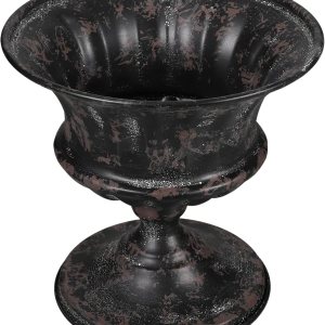 Yardwe Jarrón de urna clásica para urna, jarrón de trompeta de metal, jarrones de mesa de boda, jarrones de hierro fundido, jarrón clásico de urna Yardwe Jarrón de urna clásica para urna, jarrón de trompeta de metal, jarrones de mesa de boda, jarrones de hierro fundido, jarrón clásico de urna