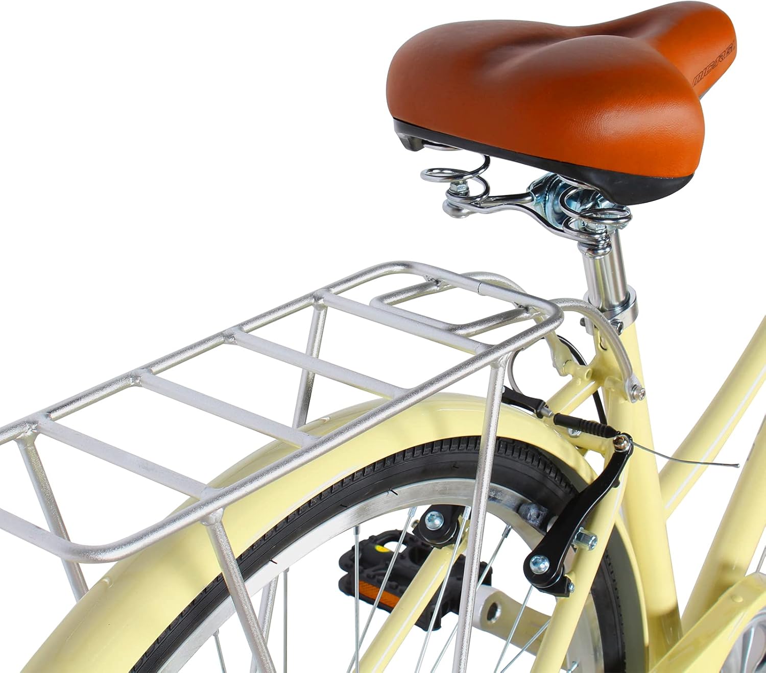 MICARGI Bicicleta híbrida de 2426 pulgadas para adultos, bicicleta híbrida de ciudad de 17 velocidades, marco de acero, bicicleta de viaje para
