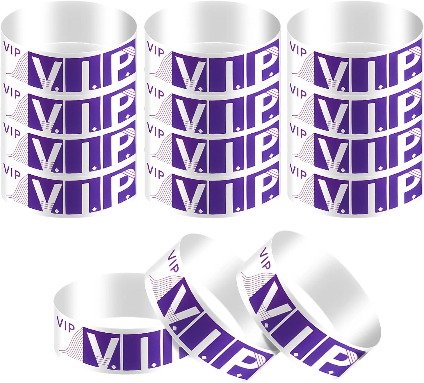 KINBOM 300 pulseras de papel para eventos, pulseras de identificación ligeras VIP adhesivas de papel para eventos, conciertos, clubes, festivales