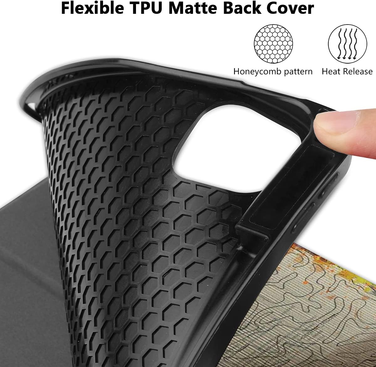 MEEgoodo Funda para iPad Pro M2 12.9 de 65433 generación 2022 2021 2020 2018 con soporte para lápices, fundas ligeras para tabletas con carcasa