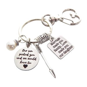 Future Daughter In Law Keychain Gift, Gift from Mother in law, Bride to Be Gift, Welcome to our Family (Our Son picked you…(Arrow)) Future Daughter In Law Keychain Gift, Gift from Mother in law, Bride to Be Gift, Welcome to our Family (Our Son picked you…(Arrow))