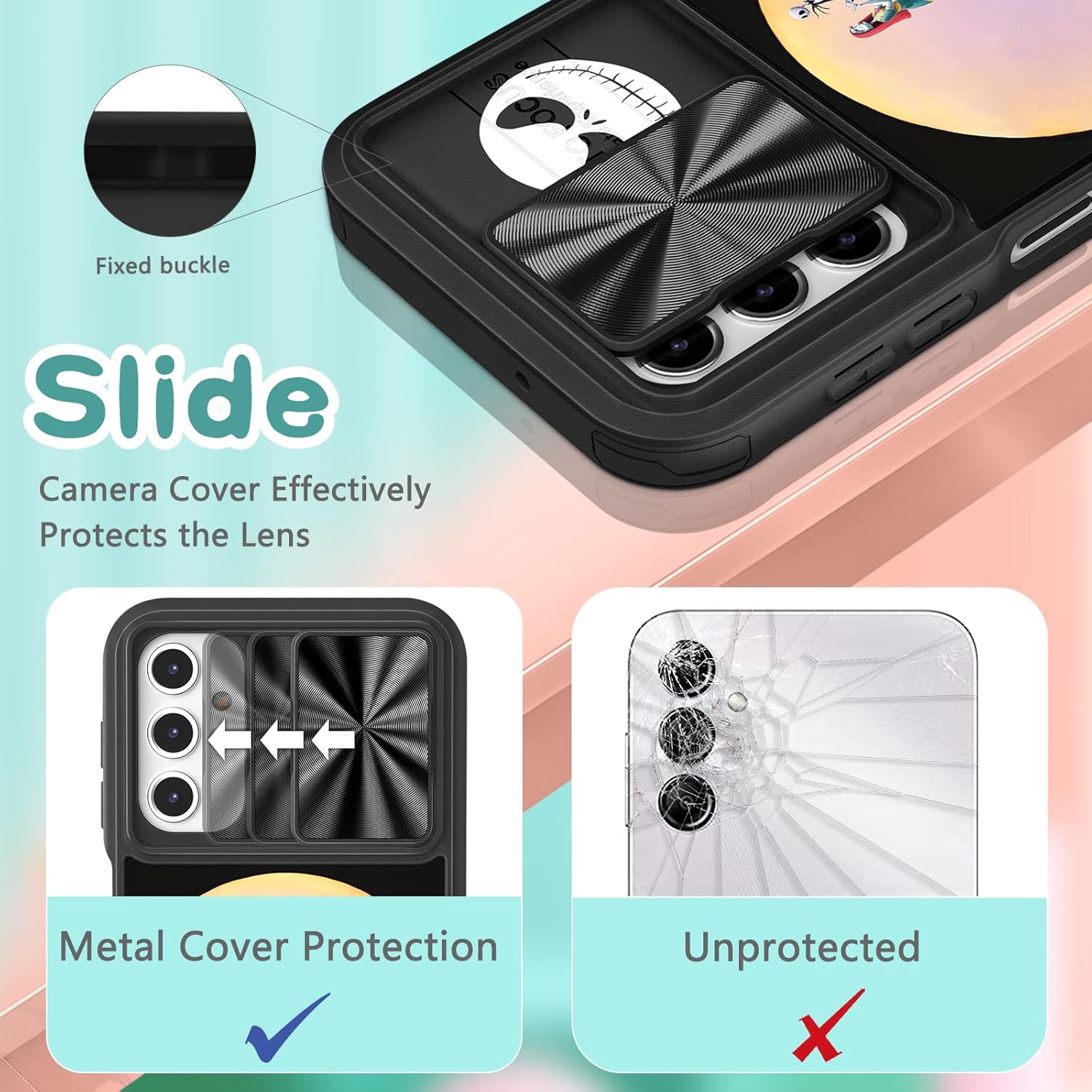 Joyleop Funda 2 en 1 para Samsung Galaxy A13 5G de dibujos animados lindo Moon CP para niñas, mujeres, adolescentes, niños, fundas de teléfono