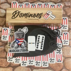 Juego de dominó de Puerto Rico, juego de dominó puertorriqueño, accesorios estilo boricua doble seis dominó de gran tamaño con banderas de Puerto Juego de dominó de Puerto Rico, juego de dominó puertorriqueño, accesorios estilo boricua doble seis dominó de gran tamaño con banderas de Puerto