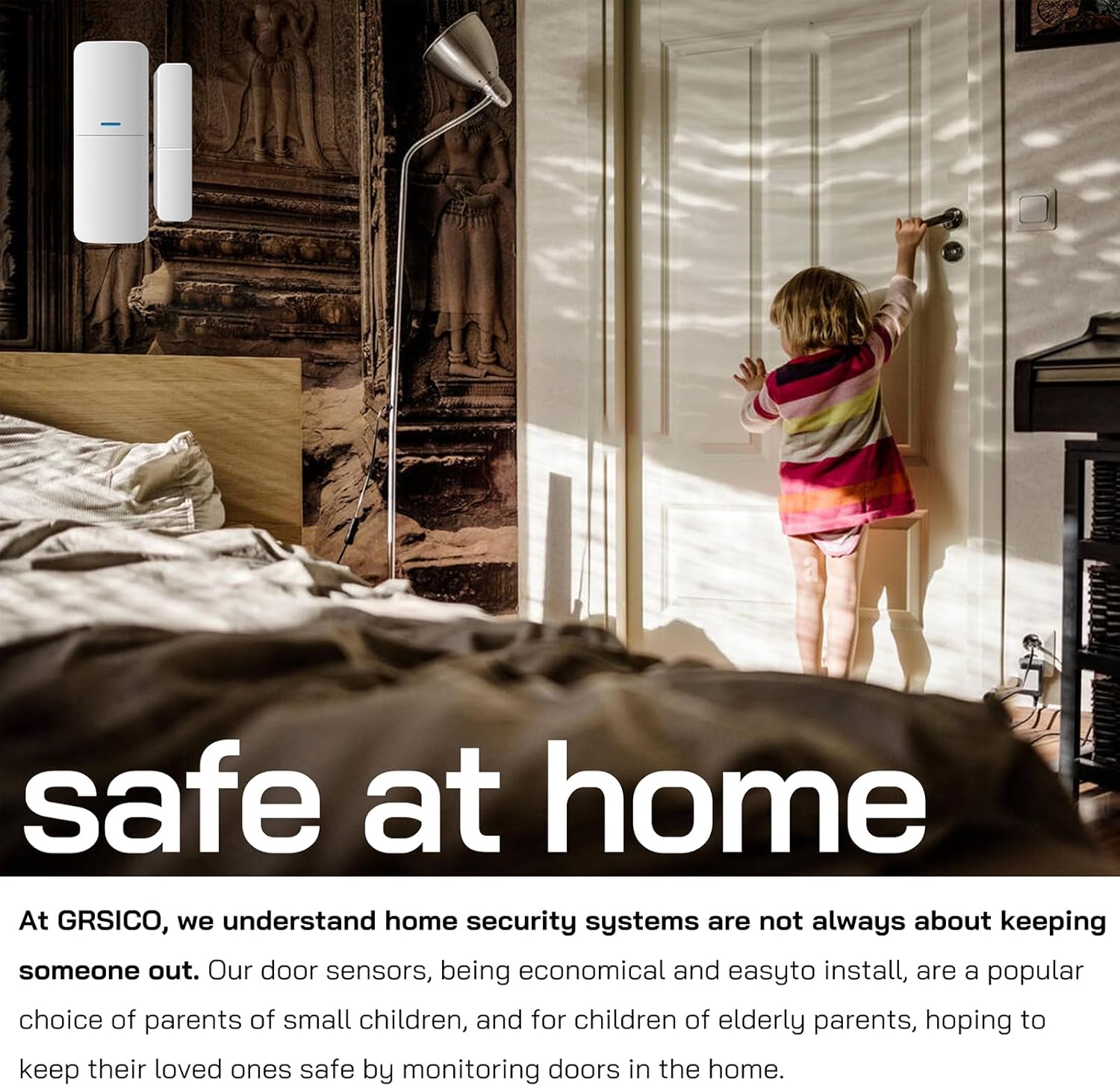 Sistema de alarma para el hogar, kit de 5 piezas, sensores de ventana de puerta, sistema de alarma WiFi para seguridad de los niños, sistema de