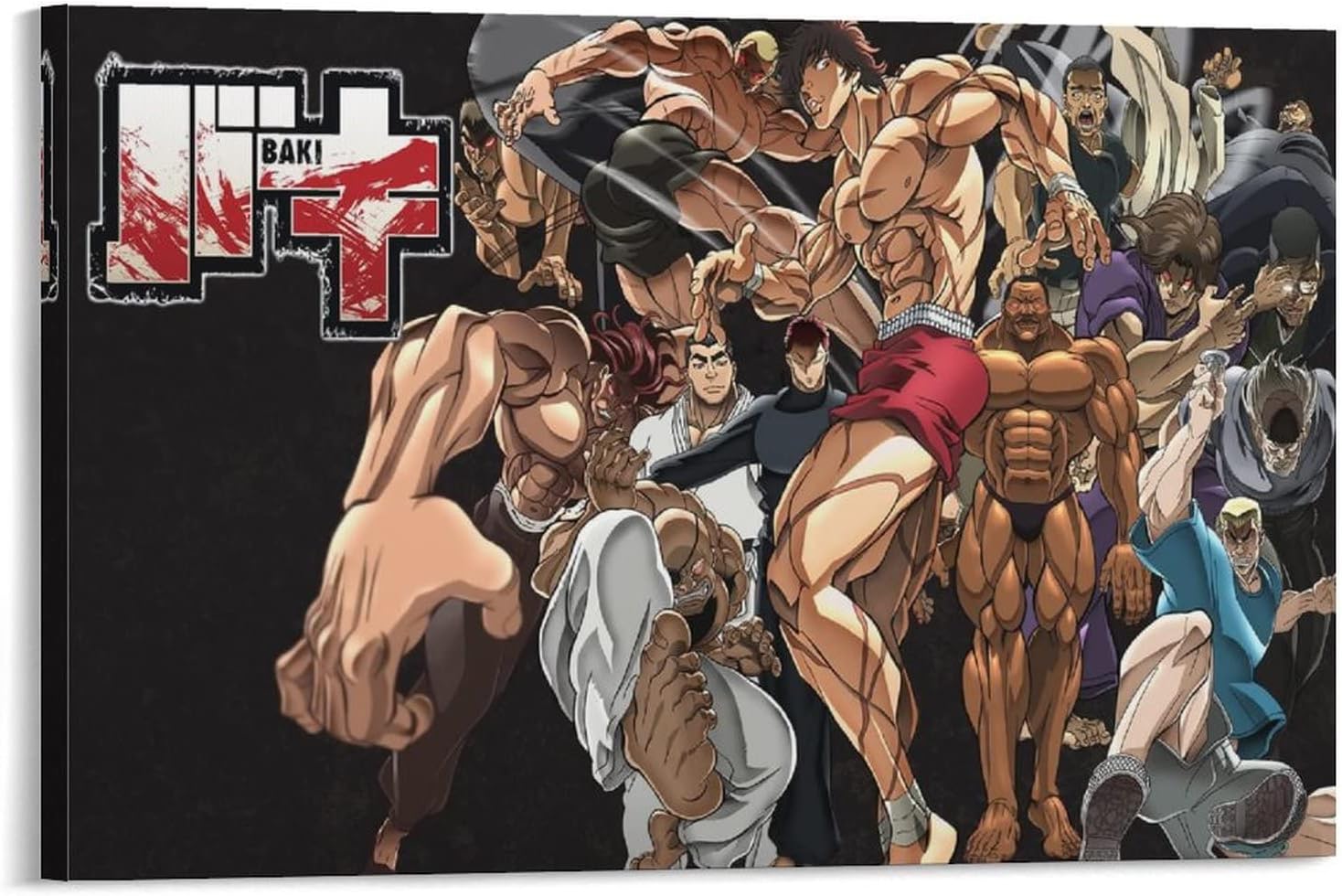 Baki Hanma – Póster de anime para habitación de niños, pósteres geniales para pared, lienzo, decoración de pared, decoración del hogar, decoración