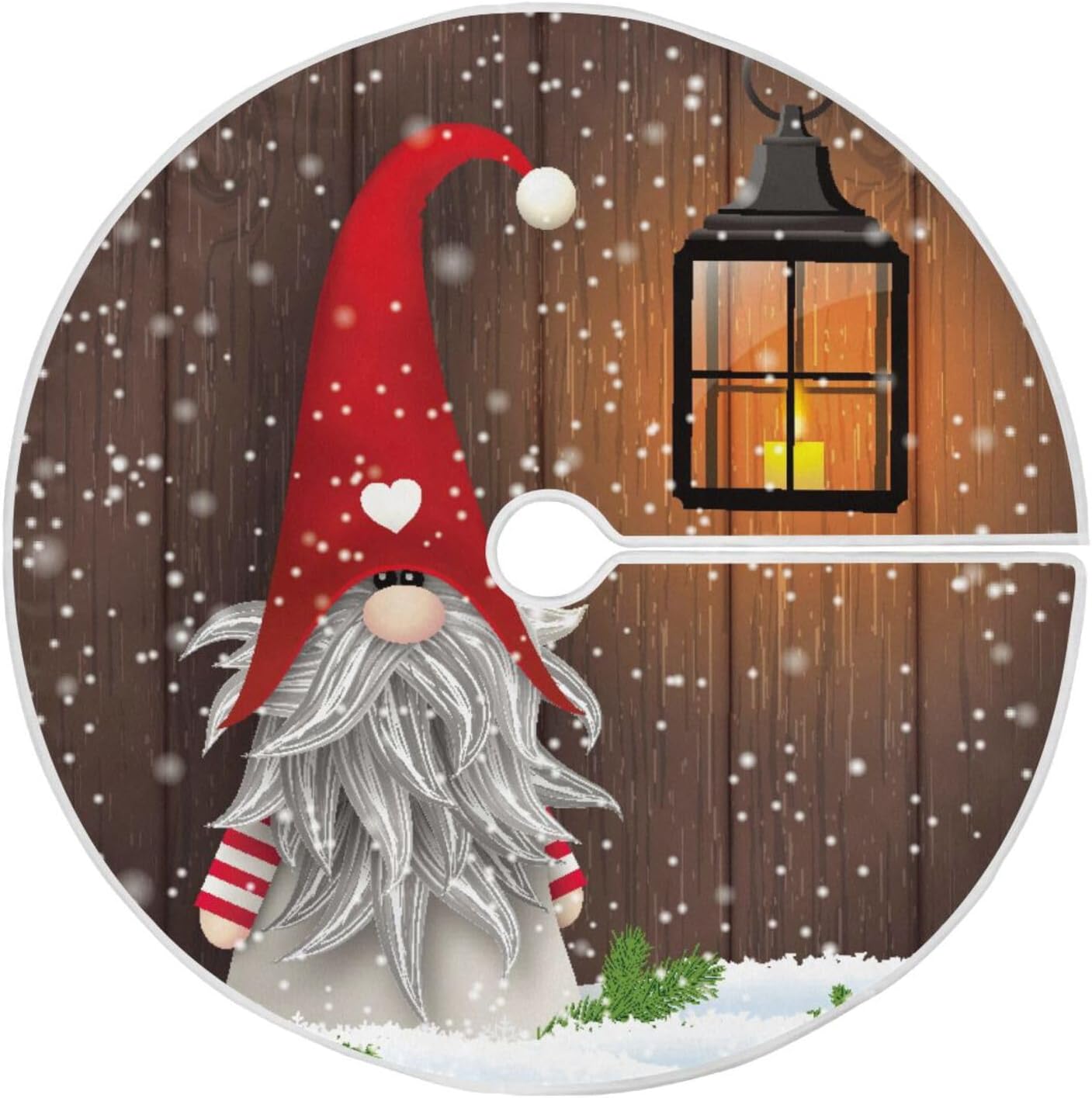 Nisser Norway – Falda de base de árbol de Dinamarca, falda suave para árbol de Navidad, decoración de árboles de Navidad, falda pequeña para árbol