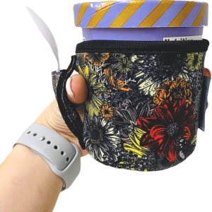 Lit Handlers Funda enfriadora de helado  Soporte de neopreno para pintas de helado con asa y bolsillo  Enfriador y recipiente resistente a desgarros Lit Handlers Funda enfriadora de helado  Soporte de neopreno para pintas de helado con asa y bolsillo  Enfriador y recipiente resistente a desgarros