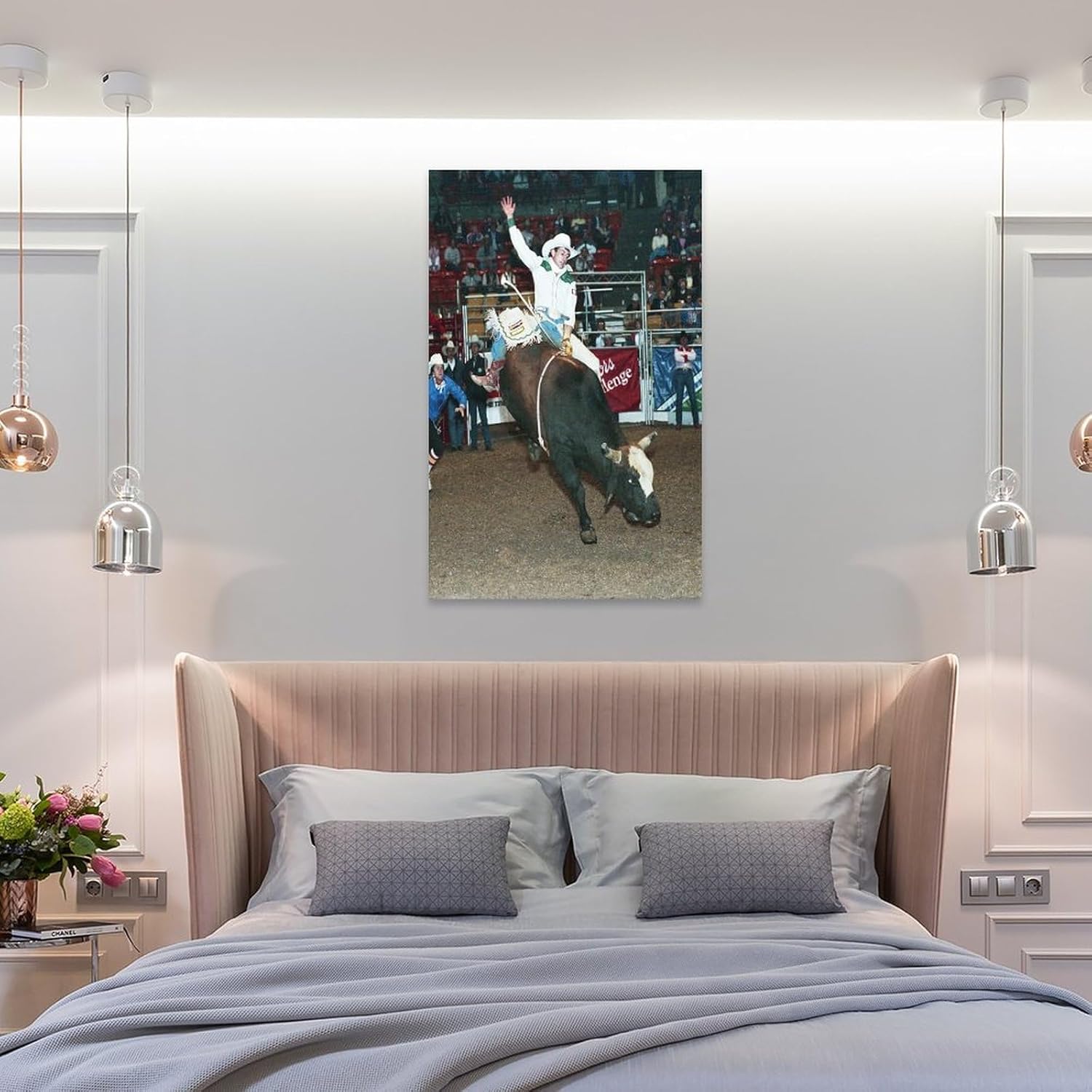 YokimA Lane Frost Riding Bull Poster Pintura Decorativa Lienzo Arte de Pared Pósters de Sala de Estar Dormitorio Pintura 12 x 18 pulgadas (11.8 x