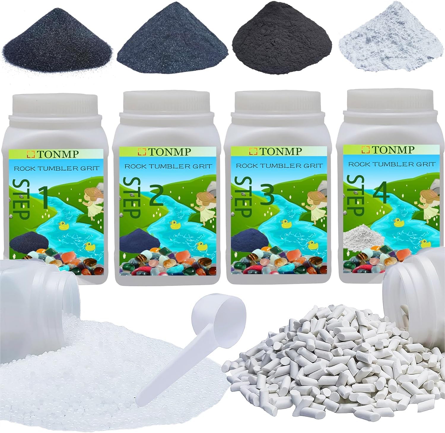 Kit de grano de vaso de roca de 10 libras  Inculd – Juego de grano de 7 libras + pellets de plástico de 1 libra + 2 libras de medios de relleno de