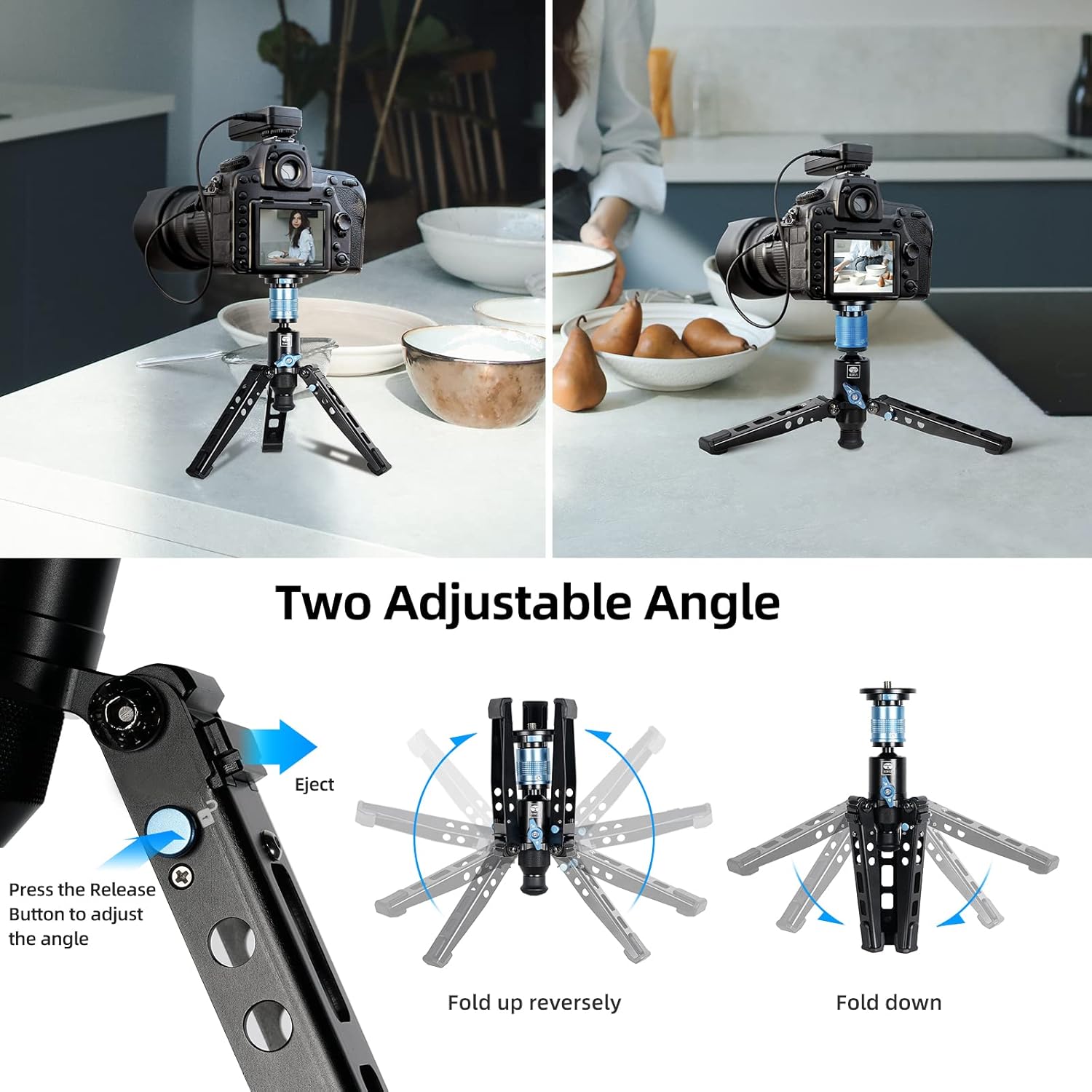 SIRUI AM-404FL Monopod para cámara con pies, monopie de video de viaje de aluminio de 74.8 pulgadas con base extraíble, delgado y ligero, carga