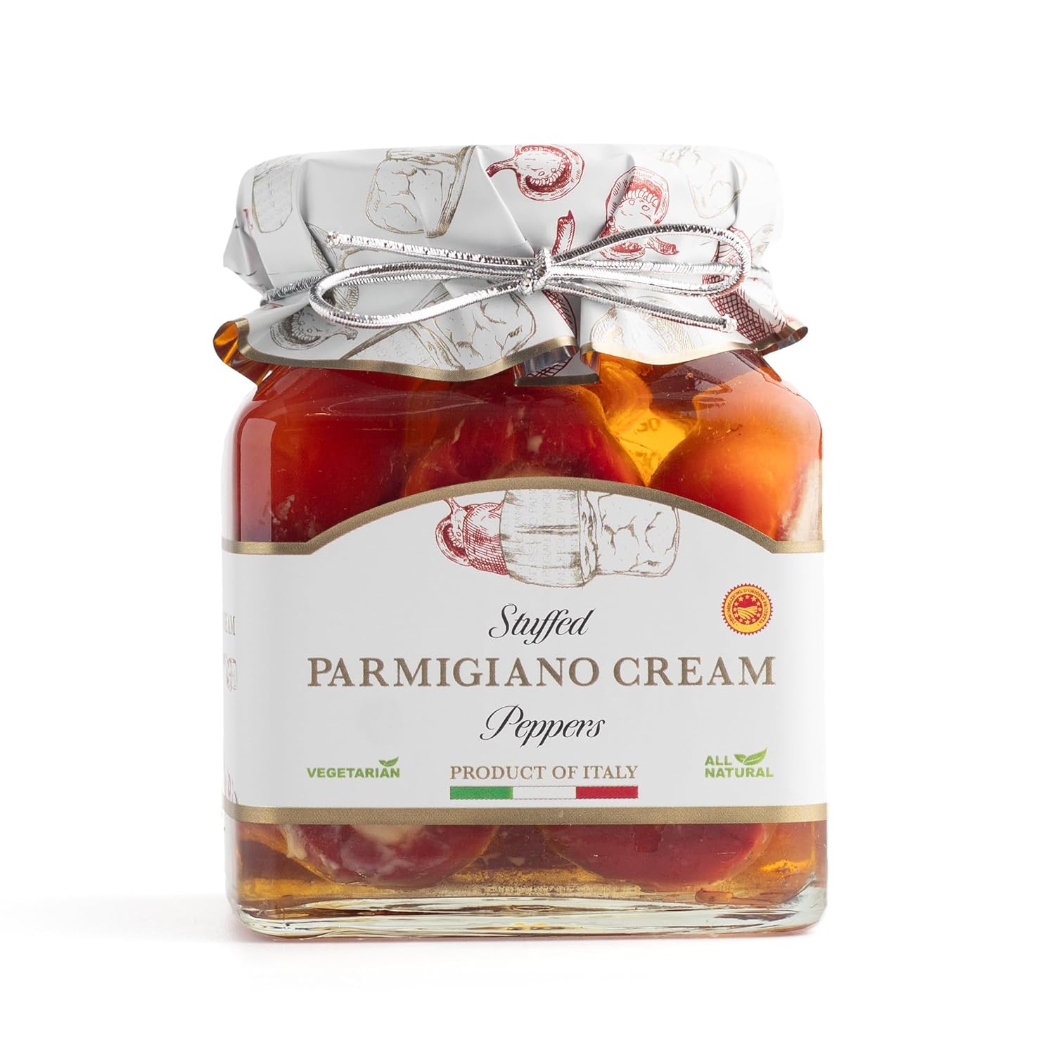 Giusto Sapore Pimientos rellenos con crema de parmigiano 10oz – Paquete de 6