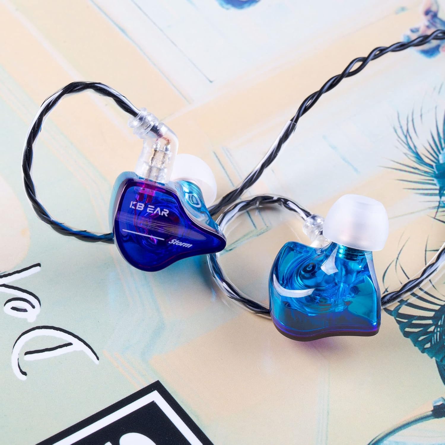 YINYOO KBEAR Storm – Monitor intrauditivo con cable 1DD, auriculares profesionales con cable IEM con sonido cristalino, auriculares enchufables de
