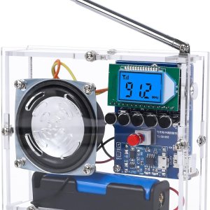 Soldering Project Kit, Icstation FM Radio Kit with Rechargeable Battery Soldering Practice DIY Radio Kits FM 76-108MHz with Headphone Jack LCD Soldering Project Kit, Icstation FM Radio Kit with Rechargeable Battery Soldering Practice DIY Radio Kits FM 76-108MHz with Headphone Jack LCD