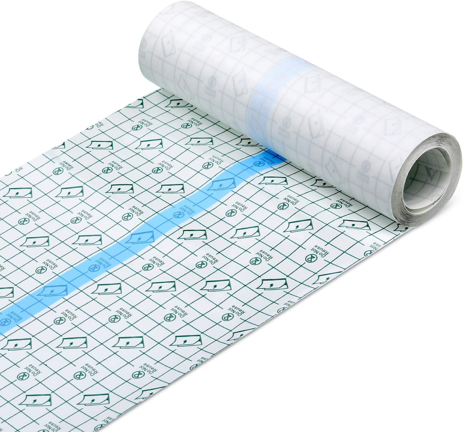 Vendaje adhesivo transparente impermeable, vendajes adhesivos transparentes, cinta elástica para tatuajes y natación (8 pulgadas x 5.47 yardas)