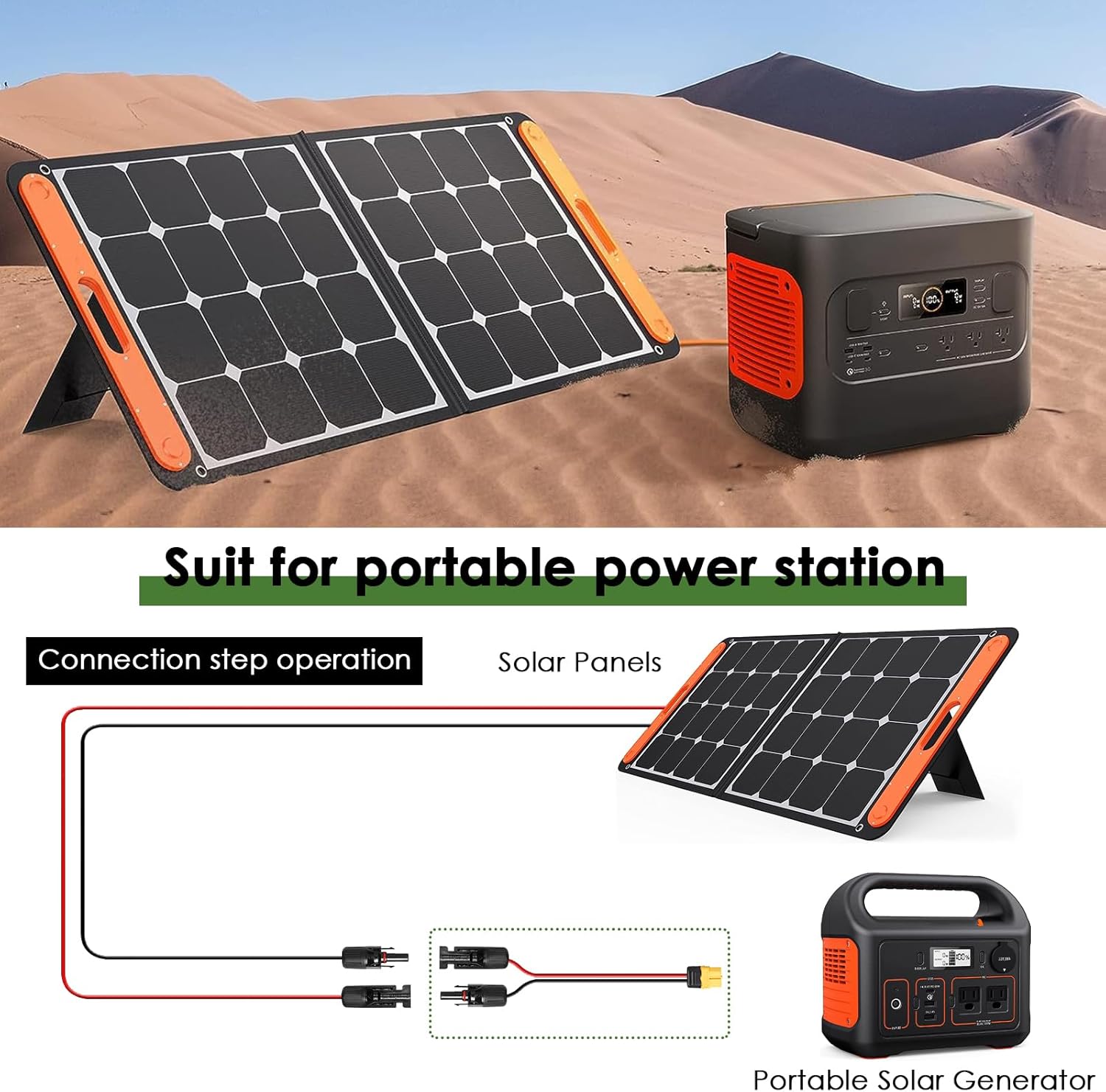 Cable de extensión solar a XT60 10AWG 20FT conector solar a XT60 Cable adaptador para panel solar a estación de energía portátil Generador solar