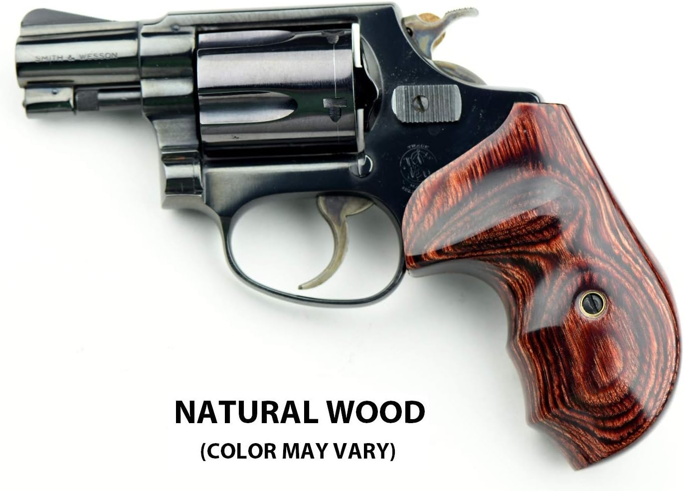 Altamont – Puños redondos para revólver S&W J  Bateleur  Puños de pistola de madera real para Smith & Wesson J Frame Round Butt .38 Special y