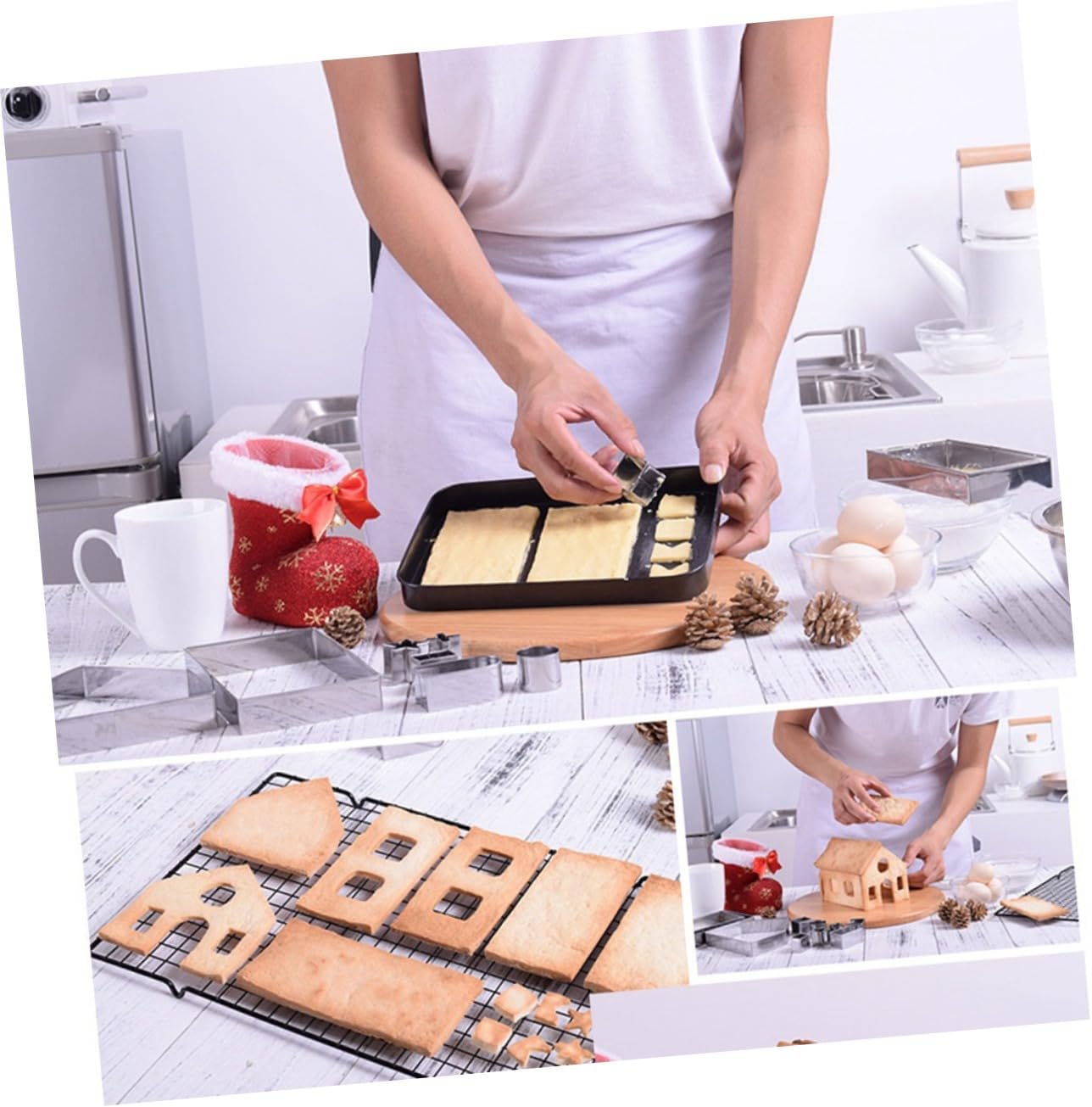 NOLITOY 36 Pcs Cookie Cutter Cortadores De Galletas Cookie Cutters for Baking Santa Cookie Cutter Baking Cutter Cake Mold Stainless Steel