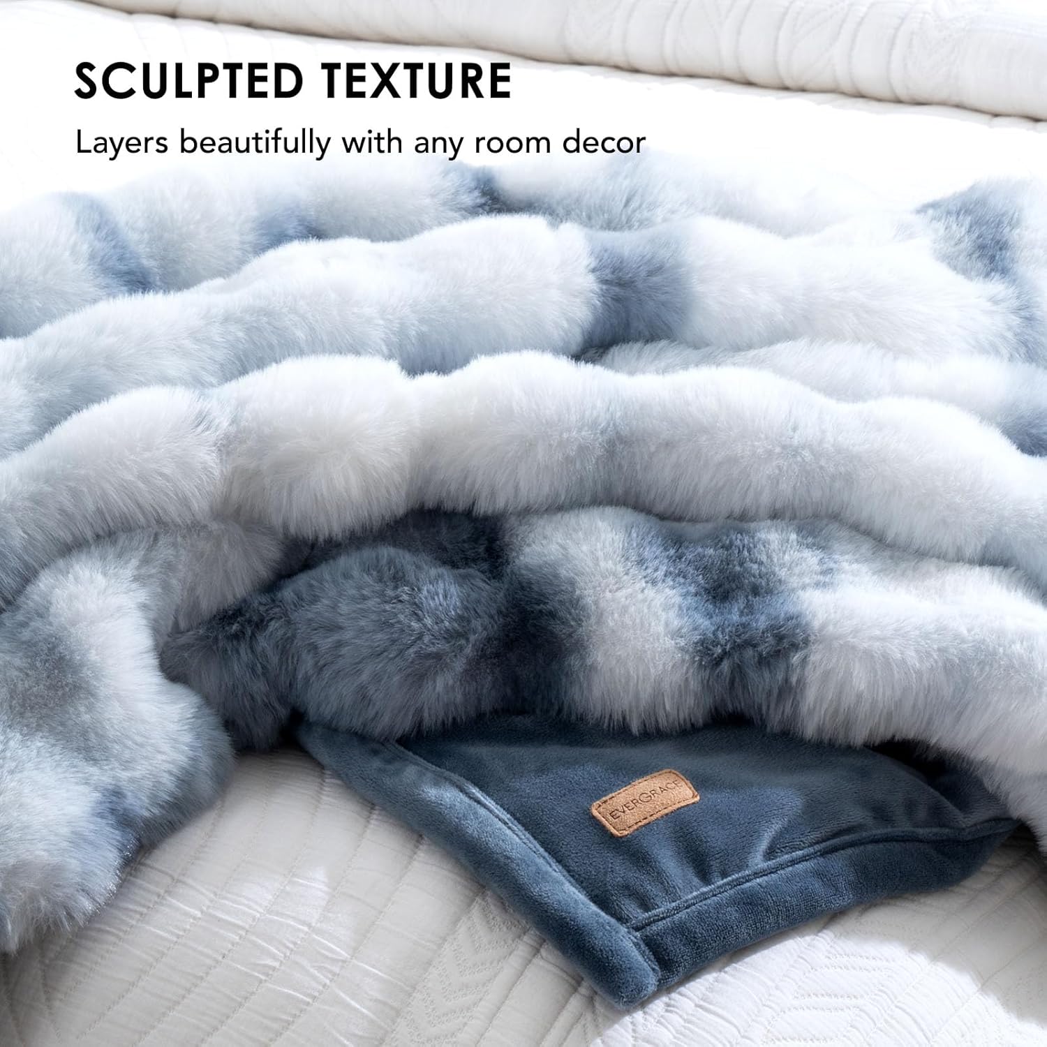 Manta ultrasuave y lujosa de piel sintética de conejo Ridgeline, manta gruesa y cálida para cama, acogedora manta reversible de felpa para sofá,