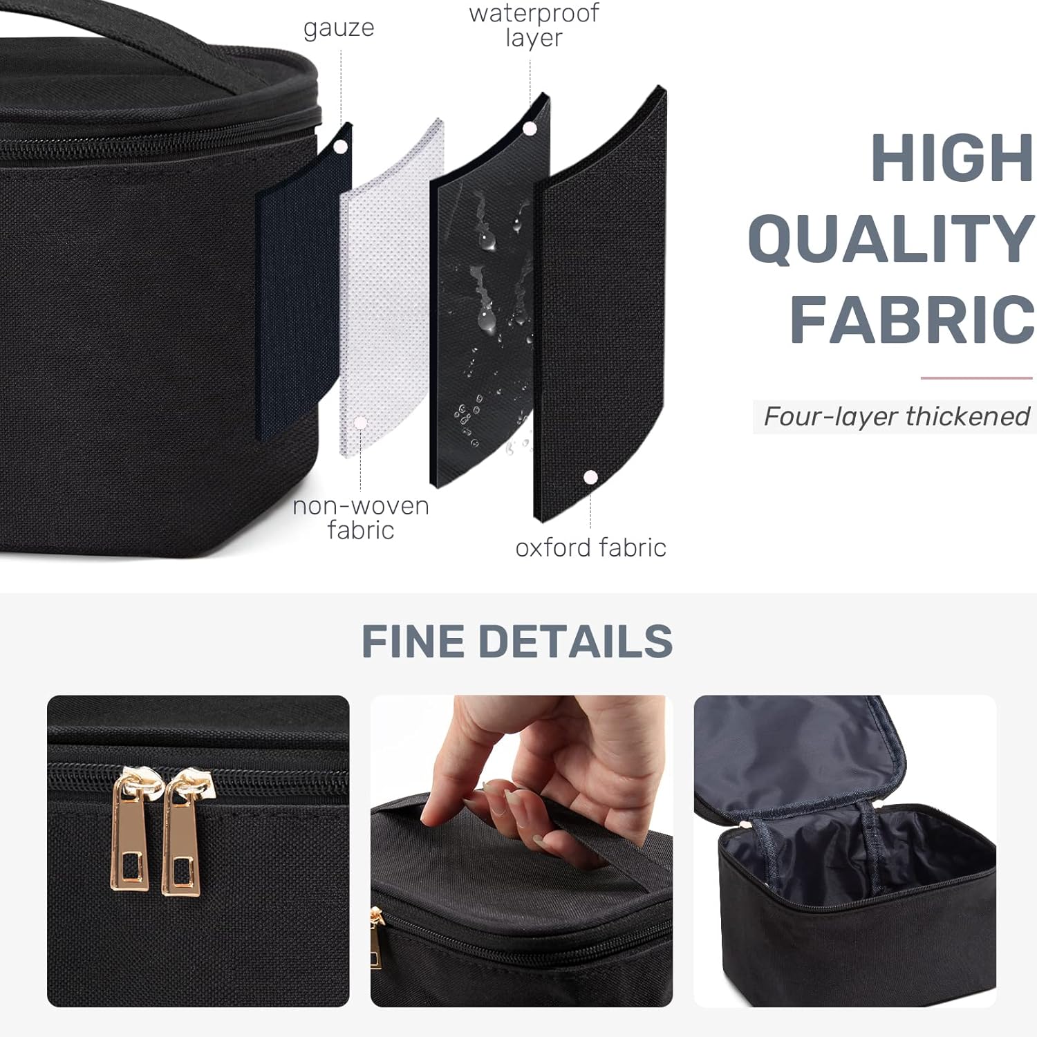 Estuche de maquillaje de viaje para mujeres, cosméticos, brochas de maquillaje, artículos de tocador, accesorios digitales, bolsa de almacenamiento,