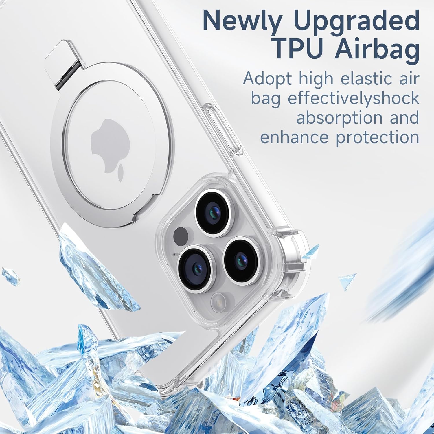 Magsafe – Funda transparente para iPhone 12 y iPhone 12 Pro con soporte magnético, protección militar contra caídas colorida compatible con
