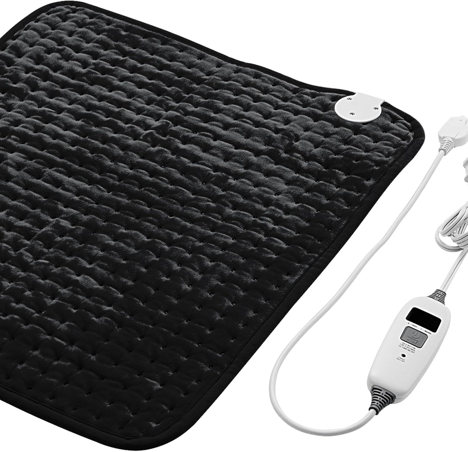 Almohadilla térmica eléctrica de 20 x 24 pulgadas para aliviar el dolor de espalda, calambres, cuello y hombros, terapia de calor húmedoseco con