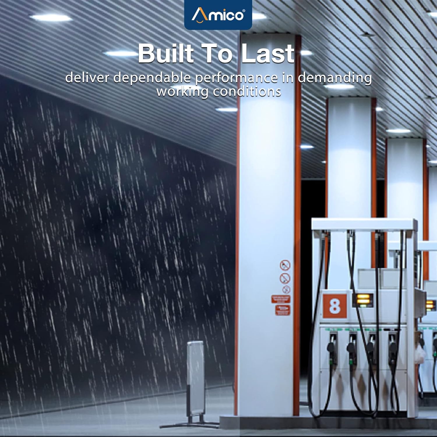 Amico Luz LED de alta bahía de 150 W, 21,000 lm, 5000 K, UFO LED de alta bahía, luz de tienda con gancho de EE. UU. con certificación UL, cable de 5