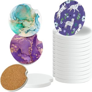 Portavasos de cerámica para automóvil con muesca de dedo para una fácil extracción, portavasos de cerámica para proteger el vehículo de bebidas Portavasos de cerámica para automóvil con muesca de dedo para una fácil extracción, portavasos de cerámica para proteger el vehículo de bebidas