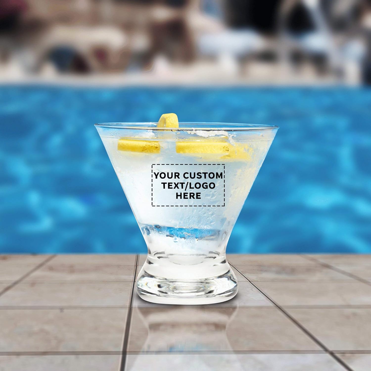 Libbey – Vasos de Martini personalizados de 8.25 onzas, juego de 10, paquete personalizado a granel, ideal para cócteles, recuerdos de boda,