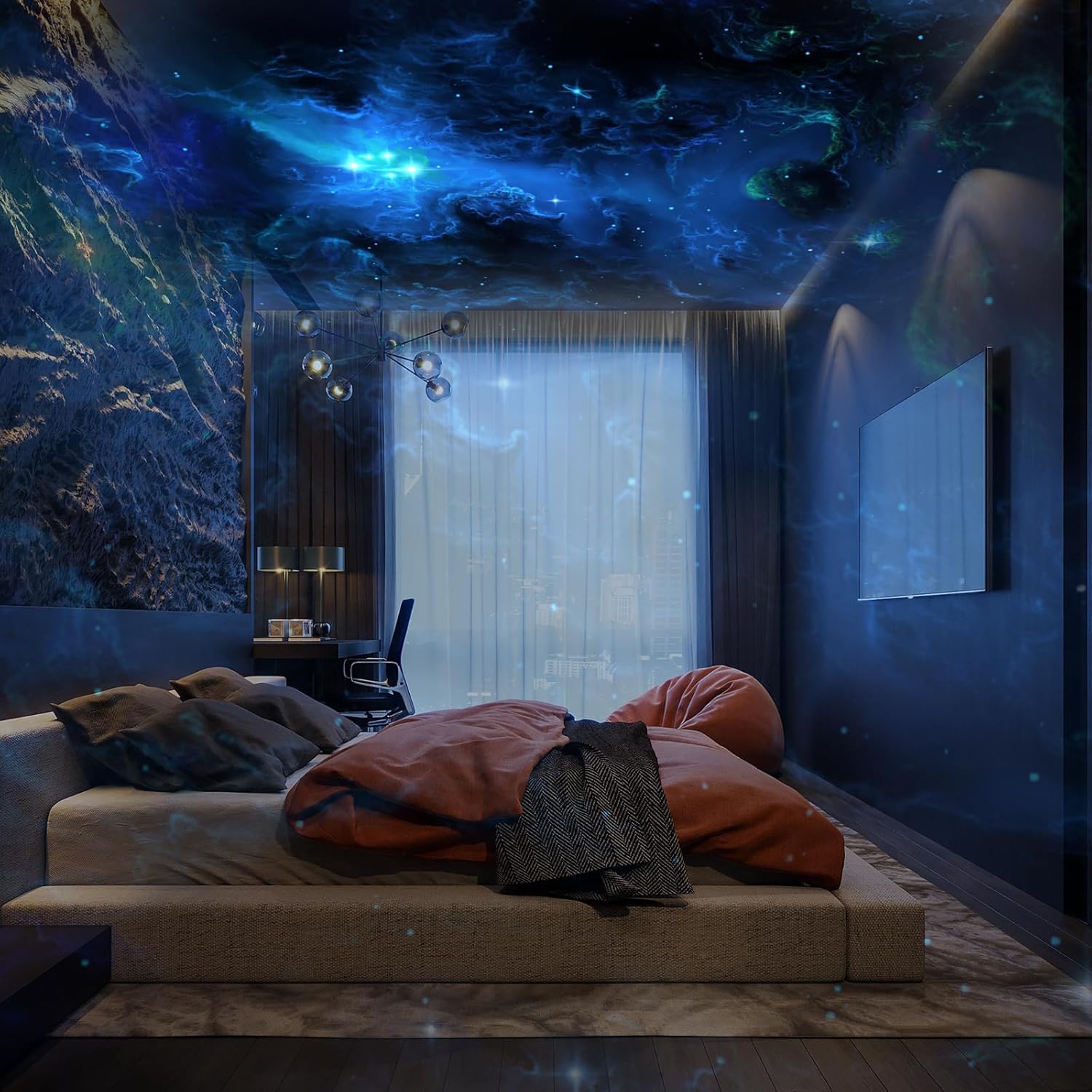 Discos deslizantes para proyector de estrellas Orzorz, luz nocturna de galaxia y proyector POCOCO Galaxy, pantalla de alta definición para proyector