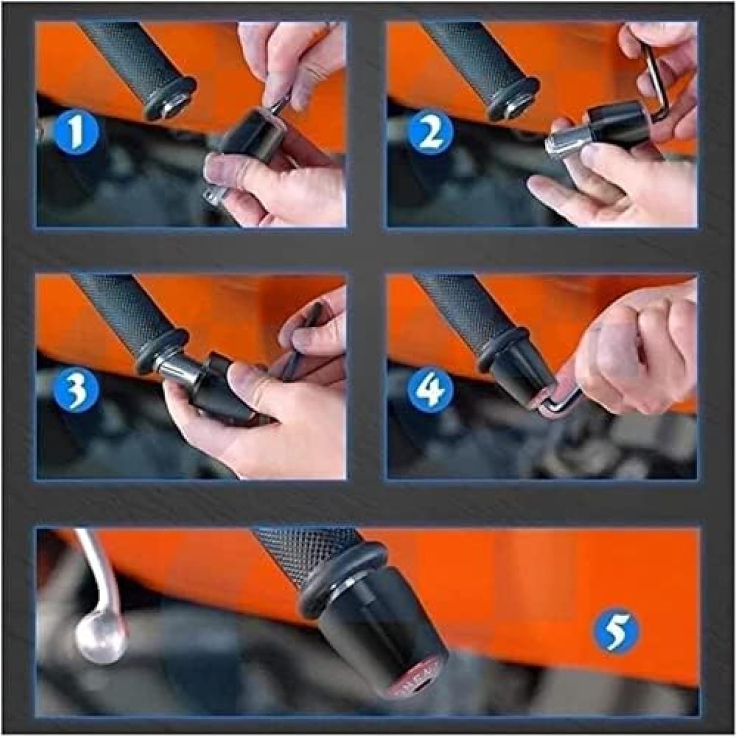 LMMPP – Agarraderas de manillar de motocicleta antideslizantes para manillar de motocicleta, tapón para H-onda para CBR 600 F2 F3 F4 F4i CBR600F CBR