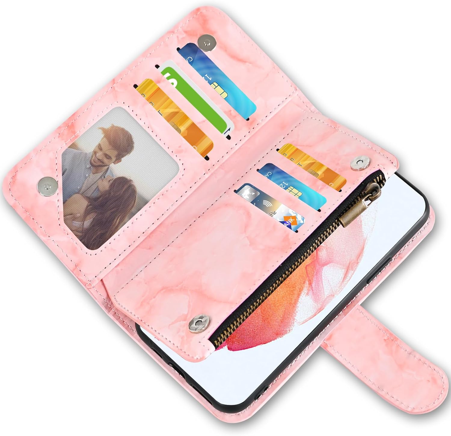 Asuwish Funda de teléfono para Samsung Galaxy S21 5G de 6.2 pulgadas con protector de pantalla de vidrio templado y soporte de ranura para tarjeta