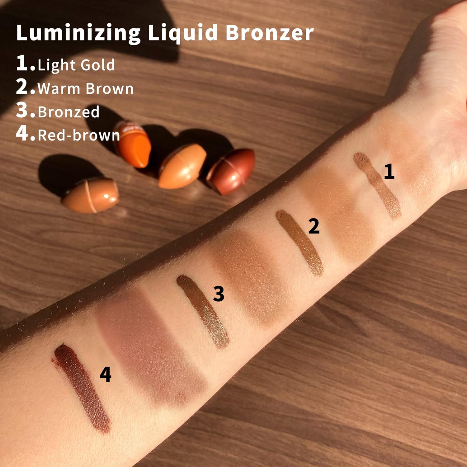 Crema bronceadora luminosa, líquido cosmético bronceador natural, crea líneas de contorno avanzadas, paleta facial de belleza para sombras laterales