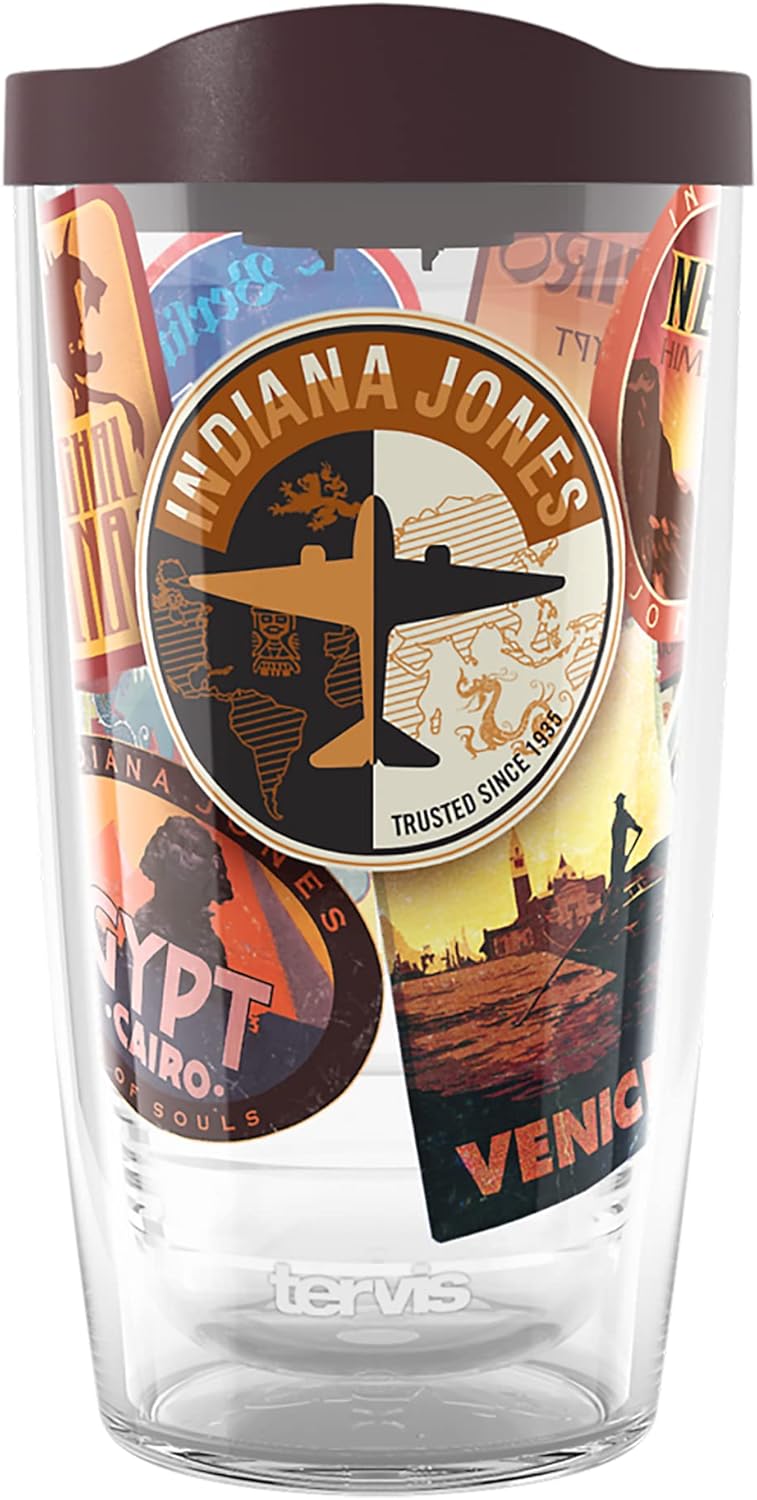 Tervis Indiana Jones Air Indy – Vaso aislante, 16 onzas, clásico