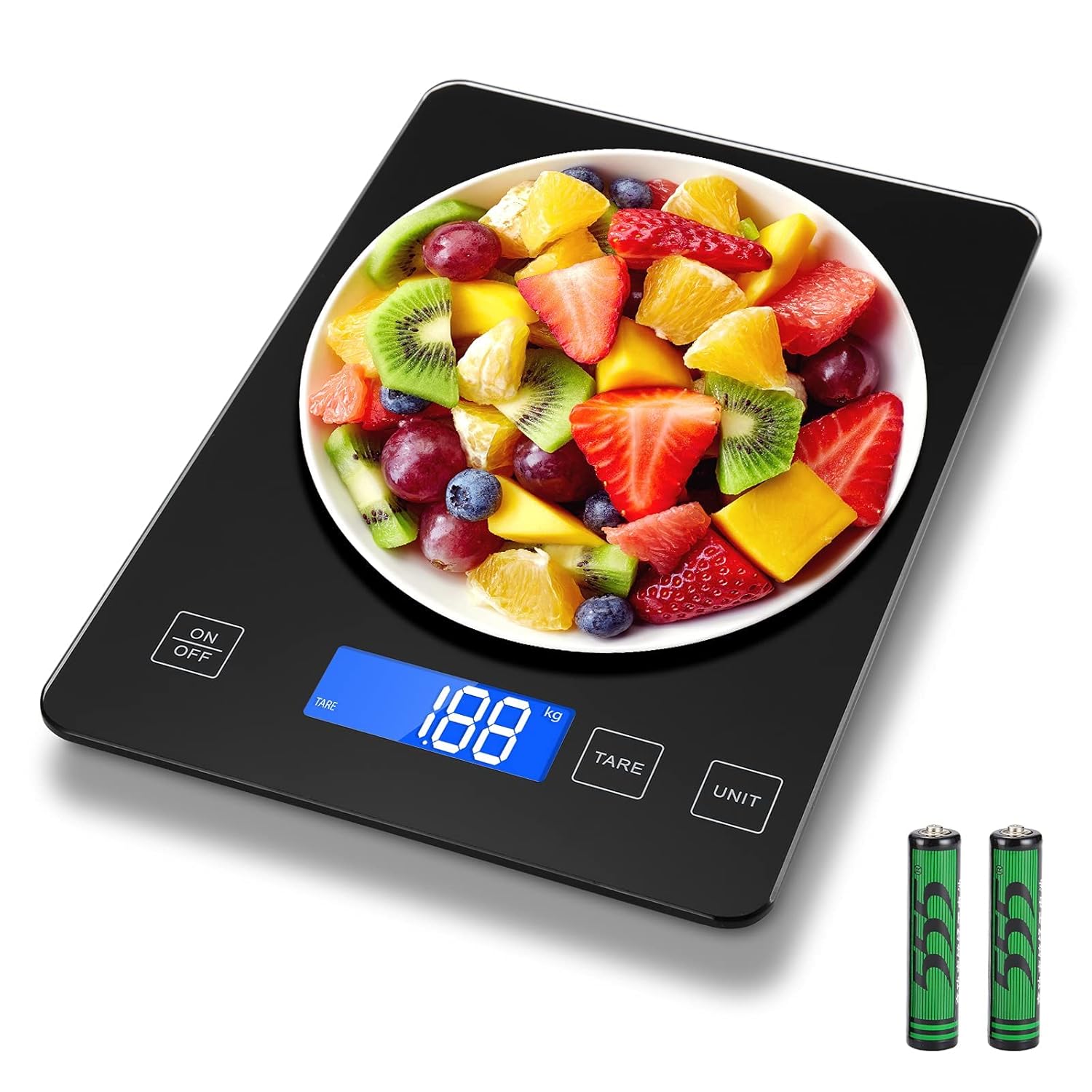 Drcowu – Báscula digital grande de cocina, báscula de cocina de 33.1 lbs para hornear, cocinar, Keto y preparación de comidas, báscula de peso de