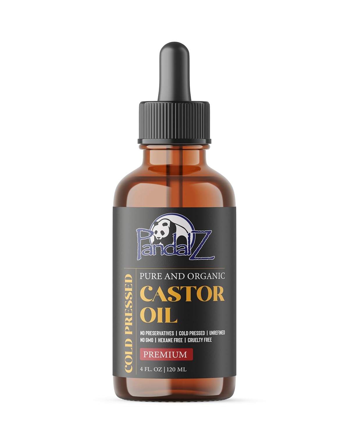 Aceite de ricino (4 onzas), orgánico certificado por USDA, 100% puro, prensado en frío, sin hexano, estimula el crecimiento de pestañas, cejas,