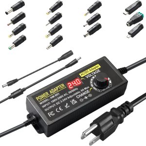 Adaptador de fuente de alimentación ajustable de 144 W 3 V 24 V 6 A Adaptador de corriente de conmutación variable universal 100V-240V AC a DC Adaptador de fuente de alimentación ajustable de 144 W 3 V 24 V 6 A Adaptador de corriente de conmutación variable universal 100V-240V AC a DC