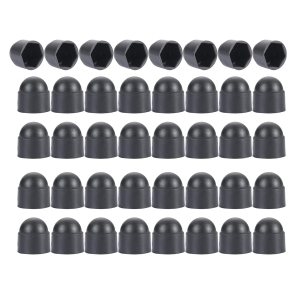 Cubierta de plástico para cúpula de protección de tuercas y pernos, cubierta protectora de tuerca hexagonal negra, sin rosca, M16 x 0.945 in, 40 Cubierta de plástico para cúpula de protección de tuercas y pernos, cubierta protectora de tuerca hexagonal negra, sin rosca, M16 x 0.945 in, 40