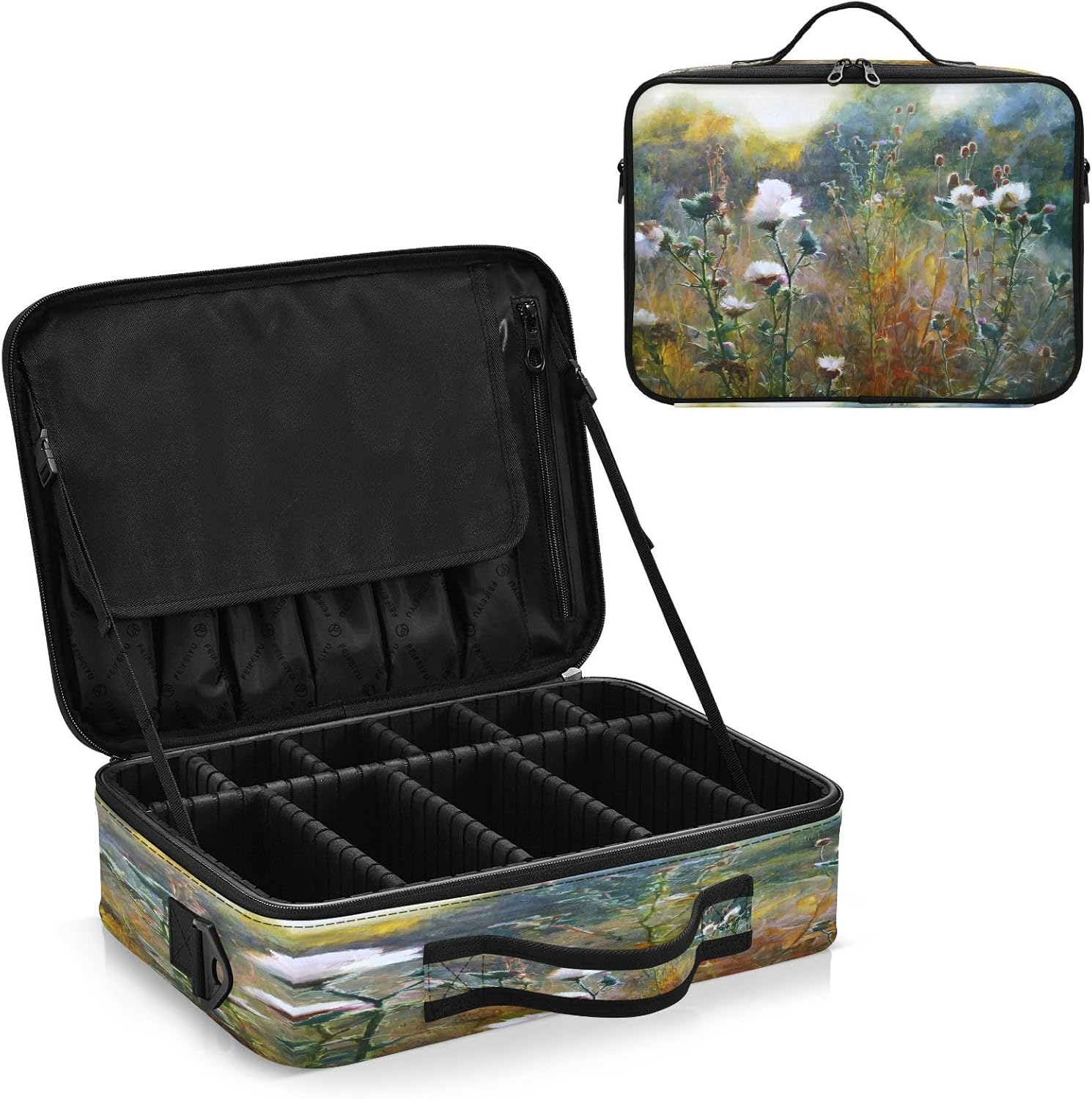 Green Grass portable travel makeup cosmetic travel bag for women toiletry bag women makeup bag medium cosmetiquera de viaje para hombre men mens