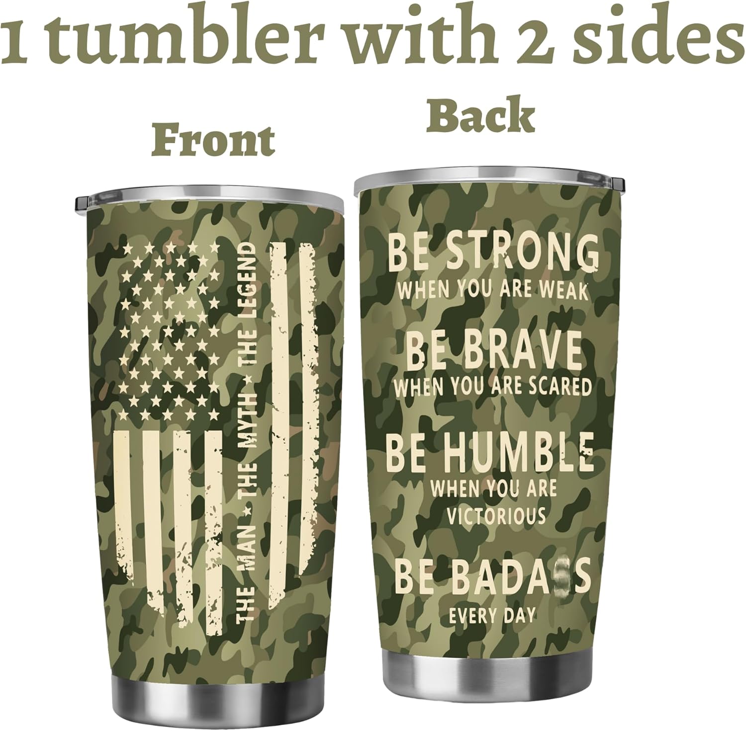 Niduilef Regalos para hombres y veteranos, regalo para hombres 40, 50, 70, 80 cumpleaños para hombres, vaso de acero inoxidable aislado al vacío de