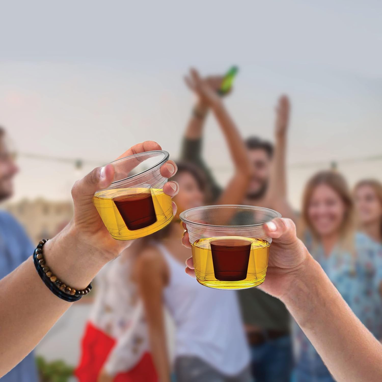 Party Essentials Jager Blaster – Vasos de plástico suave, 3 onzas, 100 unidades, transparentes